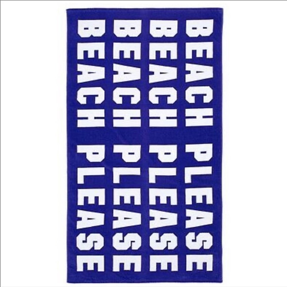 PINK VS BEACH TOWEL EXTRA LARGE 2016 HOLIDAY COLLECTION BOYFRIEND BLUE - Picture 2 of 7